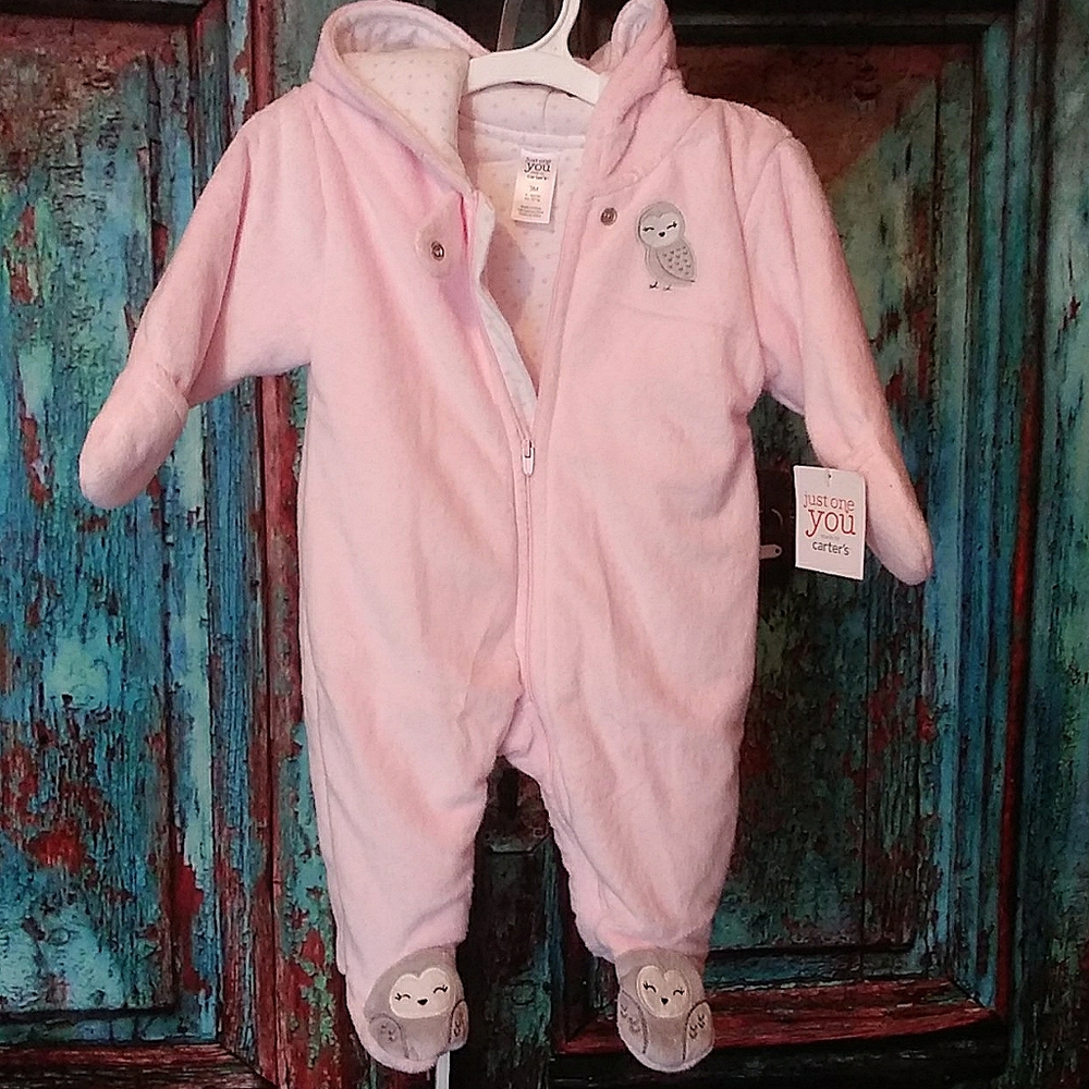 Infant girls fleece snow suit